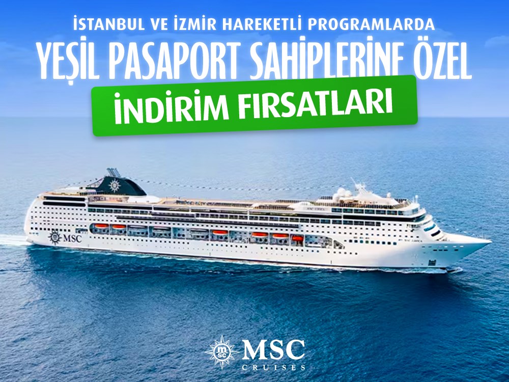 İzmir hareketli MSC Lirica ile Ege ve Akdeniz