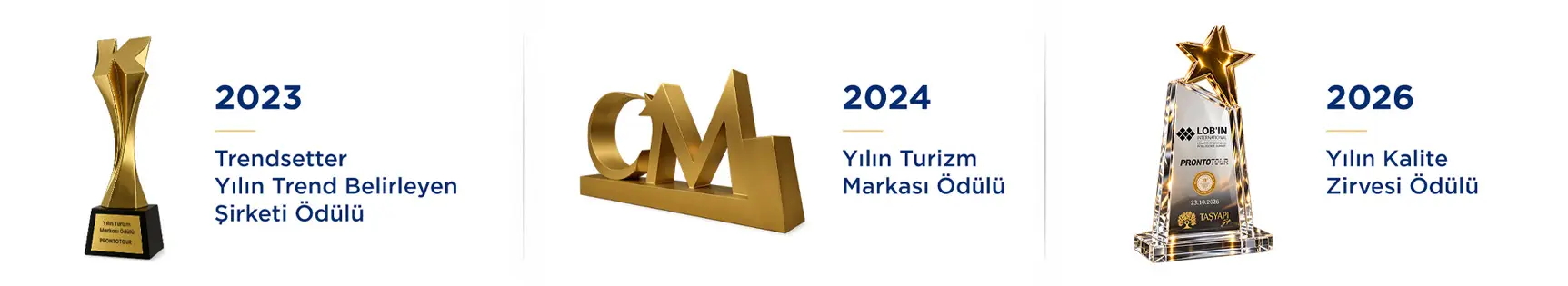 Prontotour turizm ve Trendsetter ödülleri
